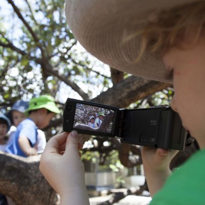 Budding film-makers and actors at the St Lucia Campus Kindergarten.